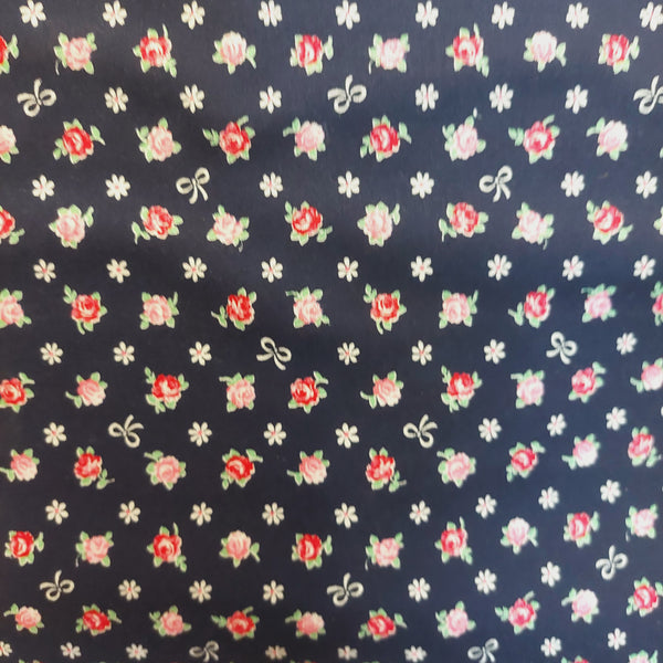 Romantic Memories cotton fabric by Quilt Gate AP8787-13F Navy Blue