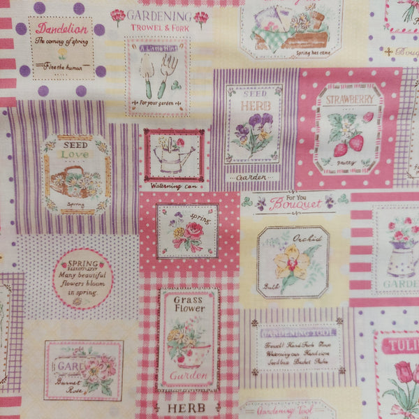 Yuwa cotton fabric  Fourson Collection FO826104E Market Flowers