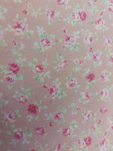 RuRu Bouquet cotton fabric by Quilt Gate Ru2420-14B Small Pink Roses on Pink