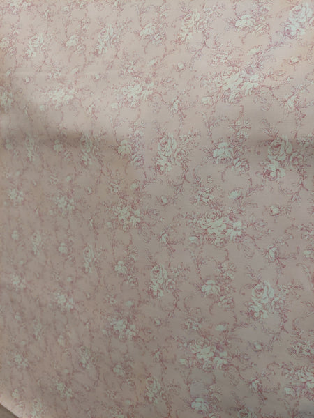 RuRu Bouquet cotton fabric by Quilt Gate Ru2420-15B Pink Rose Toile