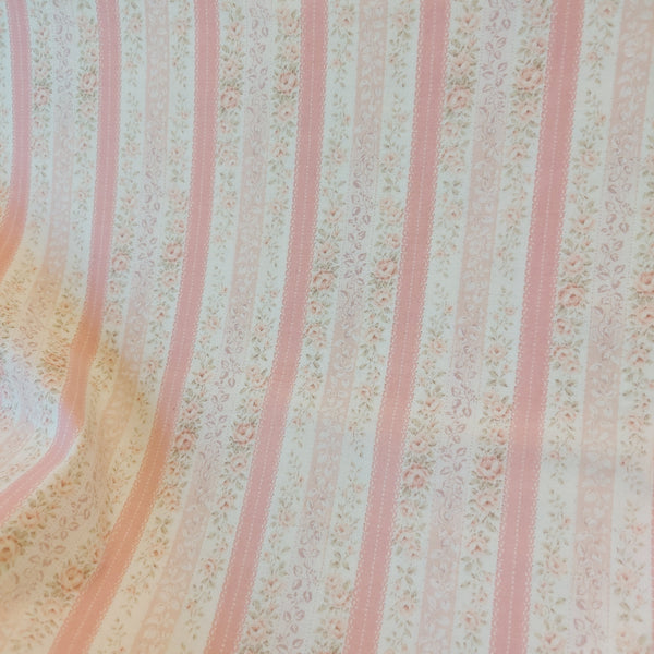Classic Rose cotton fabric by Quilt Gate MR2010-16B Vintage Stripe