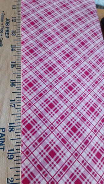 Sausalito Cottage  cotton fabric by Lakehouse Dry  lh13062raspberry  Plaid